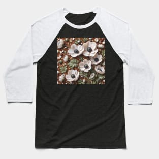 Anemone Flowers Baseball T-Shirt